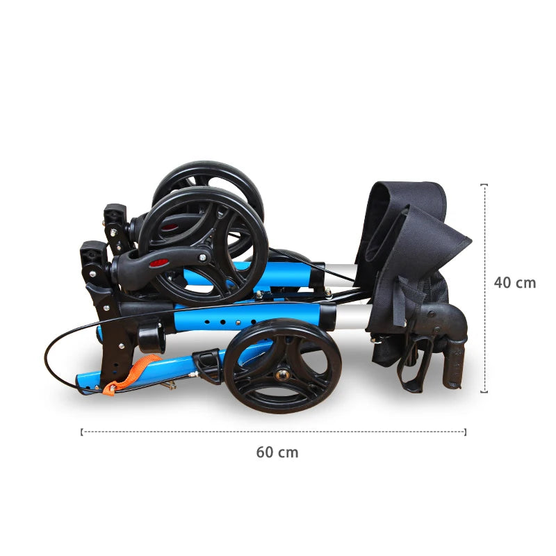 Aluminum Shopping Cart Mobile Medical Trolley For Elderly Walker Rollator