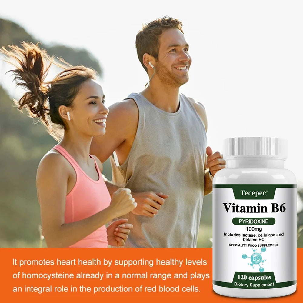 Vitamin B6 Supplements - Supports The Immune System, Nervous System, Energy Metabolism, Healthy Mood
