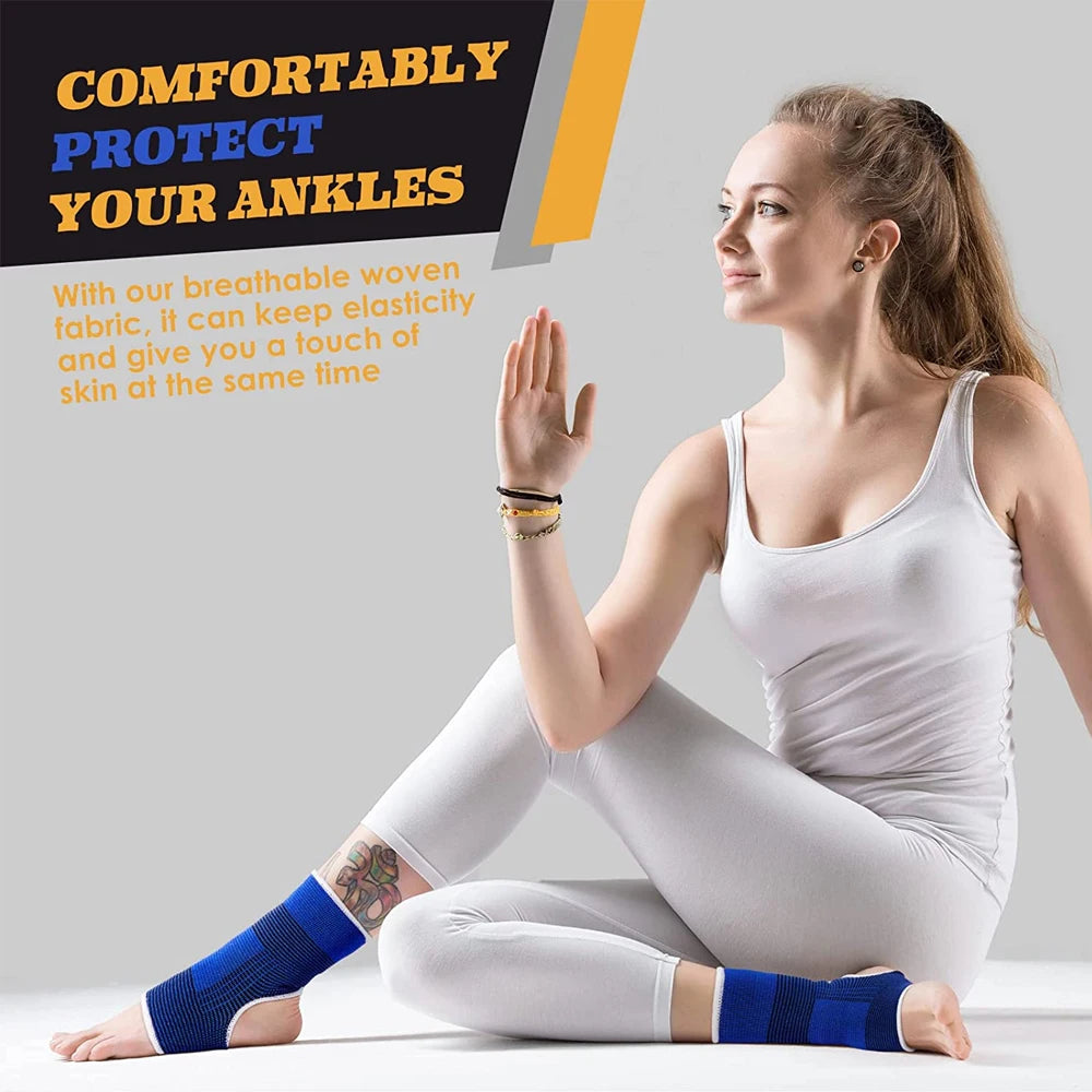 1Pair Elasticated Knee Blue Knee Pads Knee Support Brace Leg Arthritis Injury GYM Sleeve Elasticated Bandage Ankle Brace Support