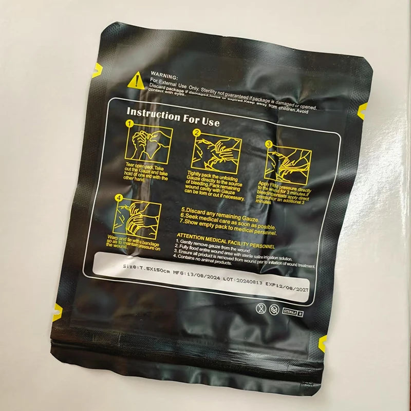 Medical Large Gauze Block Burn Sterile Degreased Gauze Piece Sterilized Gauze Compressed Hemostatic Gauze Bandage Emergency