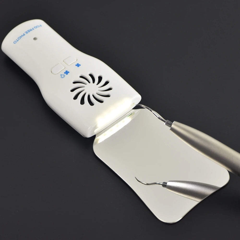 Dental Anti-Fog Mirrors Fog Free Intraoral Photography Stainless Steel Mirror with LED Light Orthodontic Reflectors Odontologia