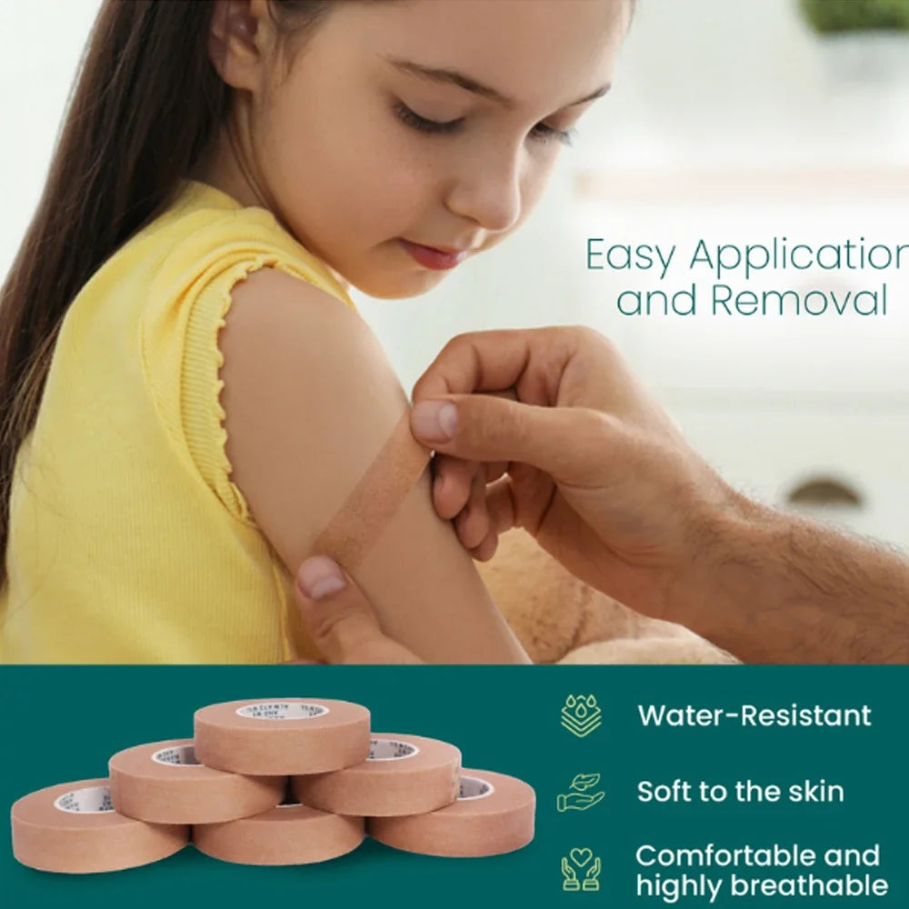 10Rolls Micropore Tape, Breathable Paper Tape, Latex-Free Paper Surgical Tape, Individually Boxed Paper Bandage Tape Rolls