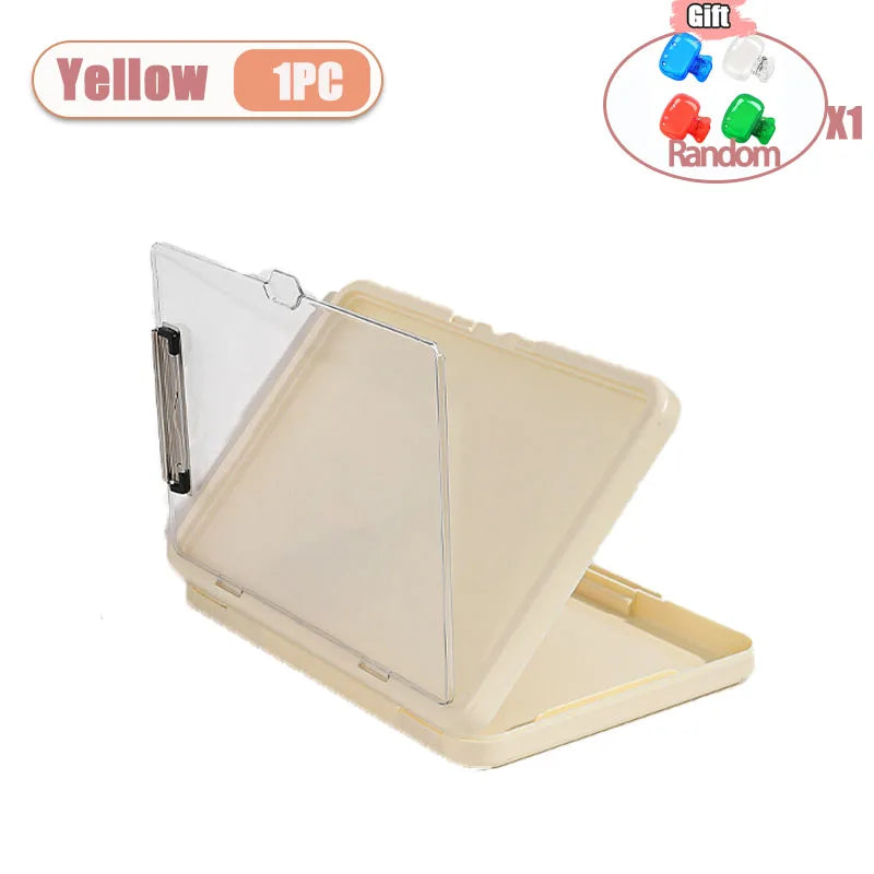 1-2PCS A4 Multi-Function Exam Folder with Clip Document Organizer for Students Office Work Portfolio Storage Test Paper Holder