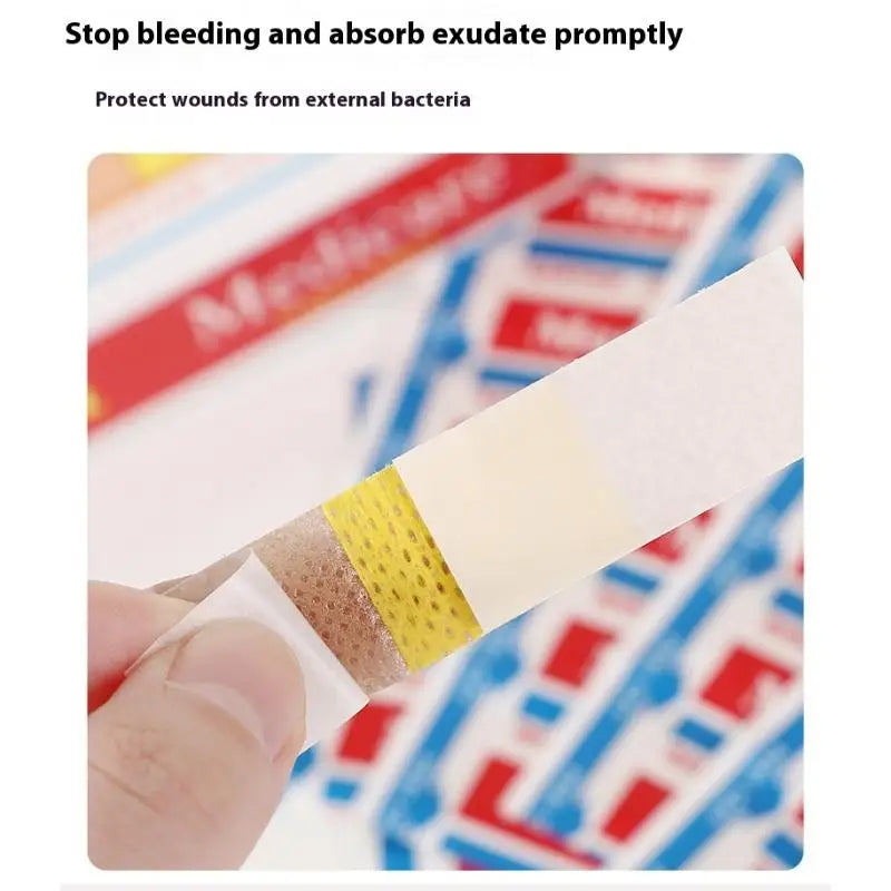 100/200Pcs Waterproof Band-Aids Adhesive Bandages First Aid Medical Supplies Anti-Bacteria Breathable Wound Plaster
