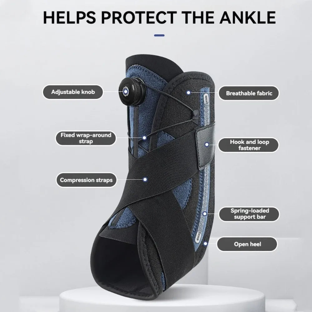 Adjustable Knob Ankle Support Brace Pressurized Support Anti-Break Sport Ankle Protectors Elastic Fit Fixed Ankles Stabilizers
