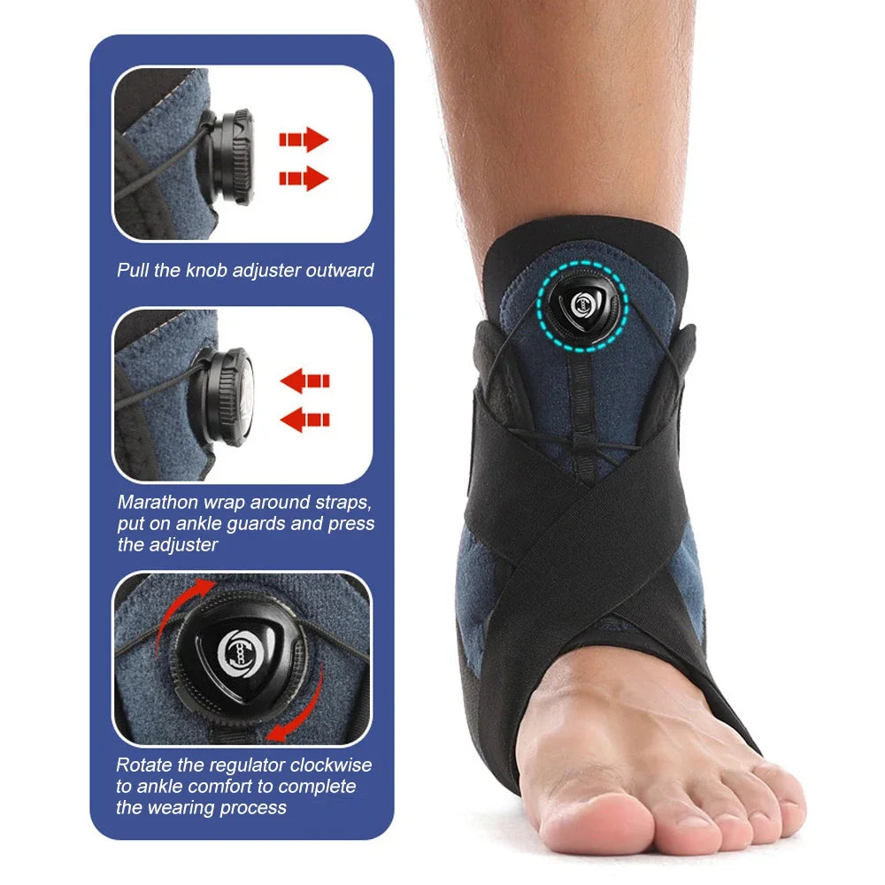 Ankle Brace: Advanced Metal Support for Men & Women, Prevention of Sprained Ankles with Metal Springs, ankle support for men