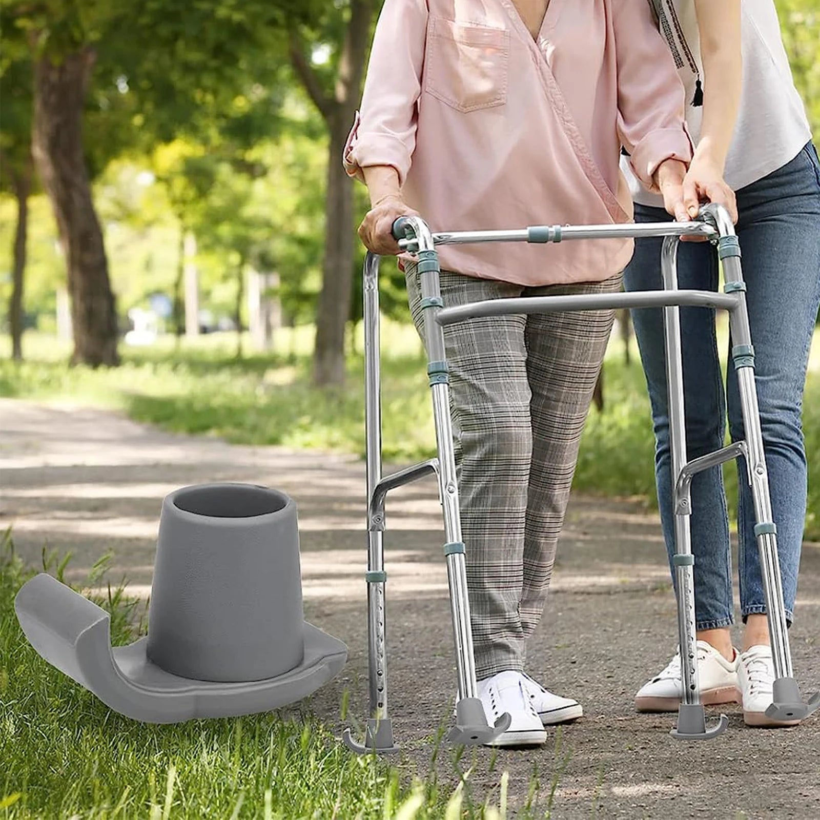 Walker Glide Skis Walker Sliders Coaster Skis Feet Rubber Tips Cap Walker Accessories, Adult Seniors Mobility Walking Tool Parts