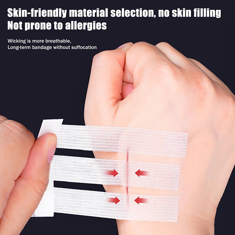 3/5/6Pcs Wound Closure Tape Adhesive Sterile Medical Bandage Strip Skin Repair First Aid Kit Surgical Breathable Tape