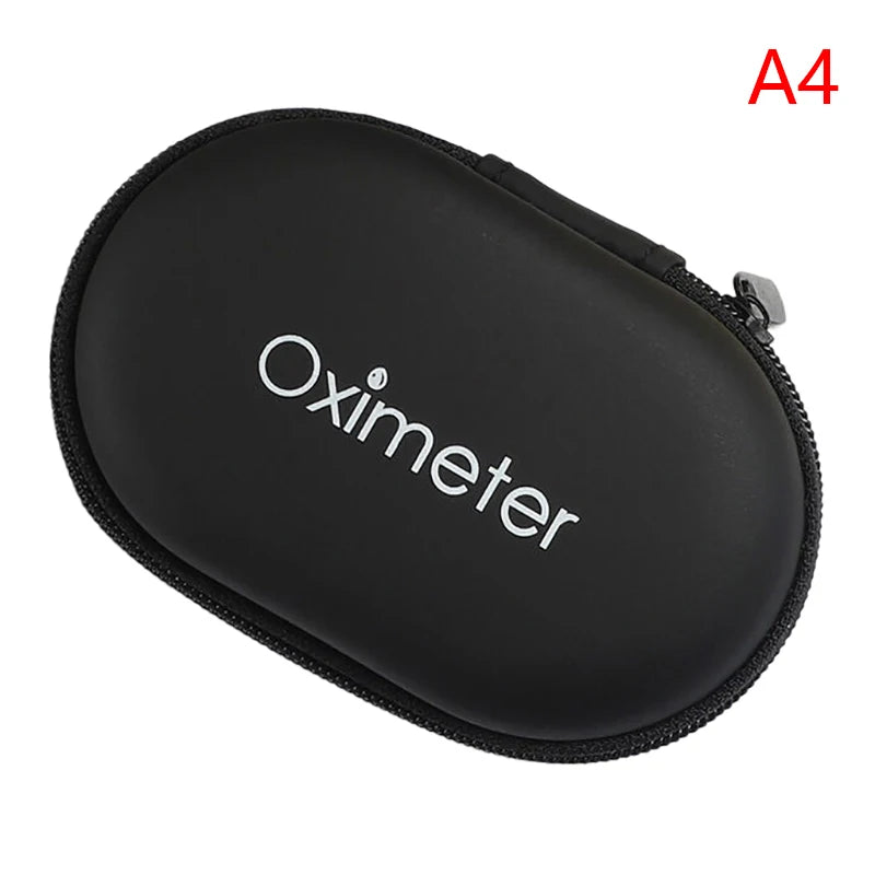 Pulse Oximeter Monitor Finger Pulse Oxymeter Digital Oxygen Meter Zipper Bag