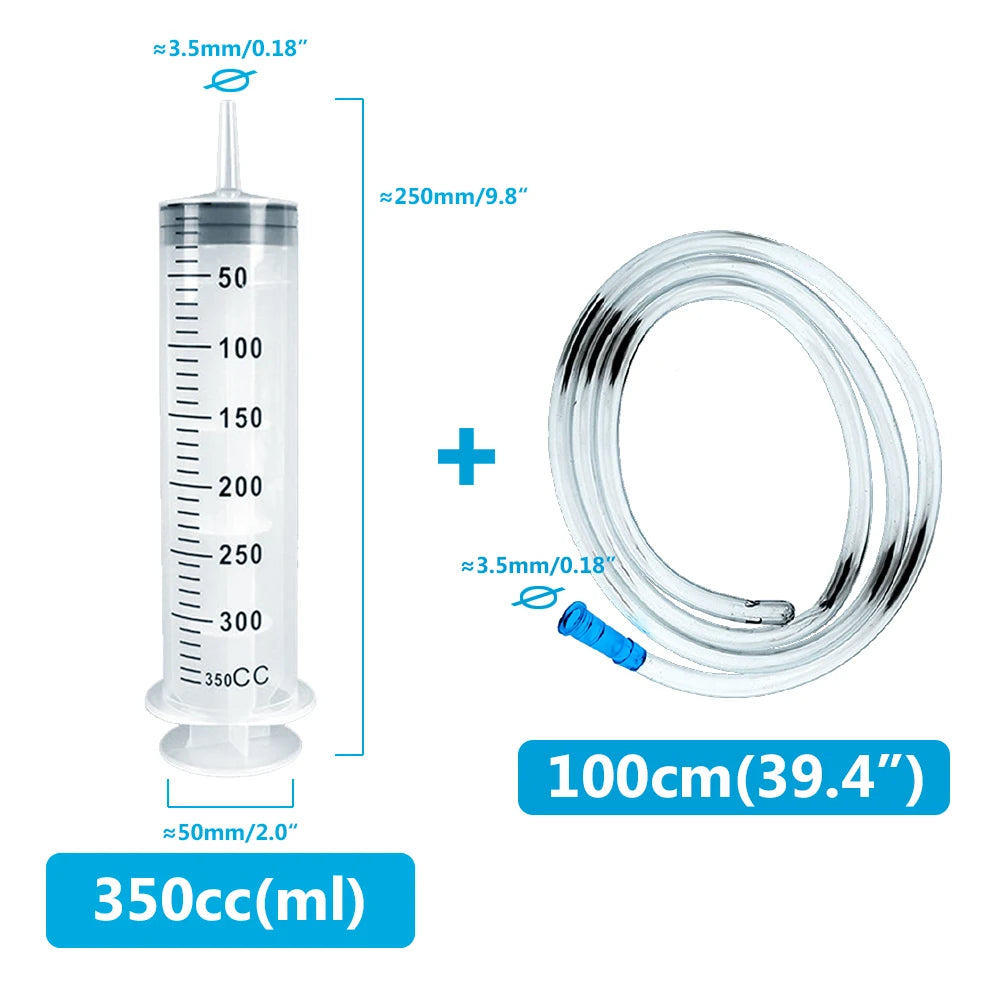 100/150/200/250/350/550ml Car Oil Fluid Plastic Syringe Oil Pump With Scale 1m Hose Pump Big Syringe Large Capacity Syringes