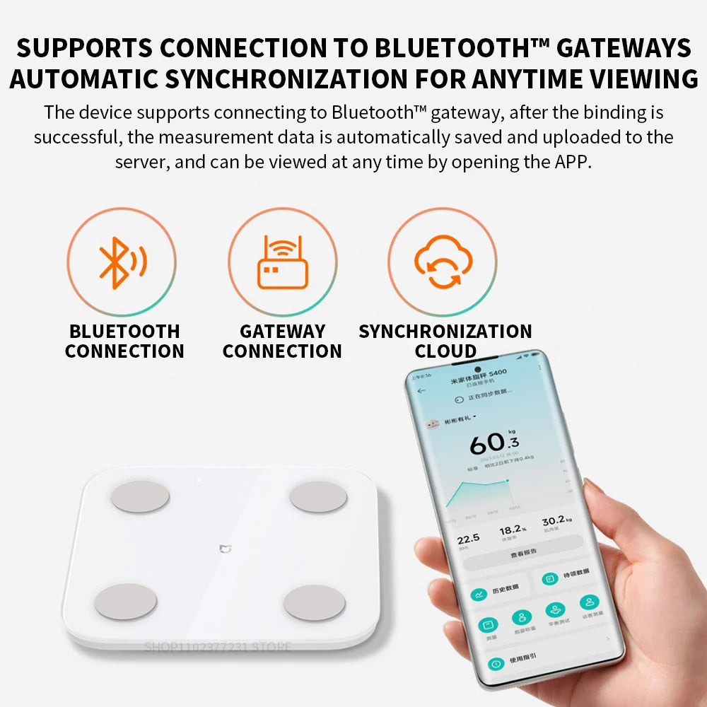 Xiaomi mijia S400 Smart Health Scale Dual-frequency BIA Scale 25 Body Metrics Analyzer Family Health Tracker Portable Home Tools