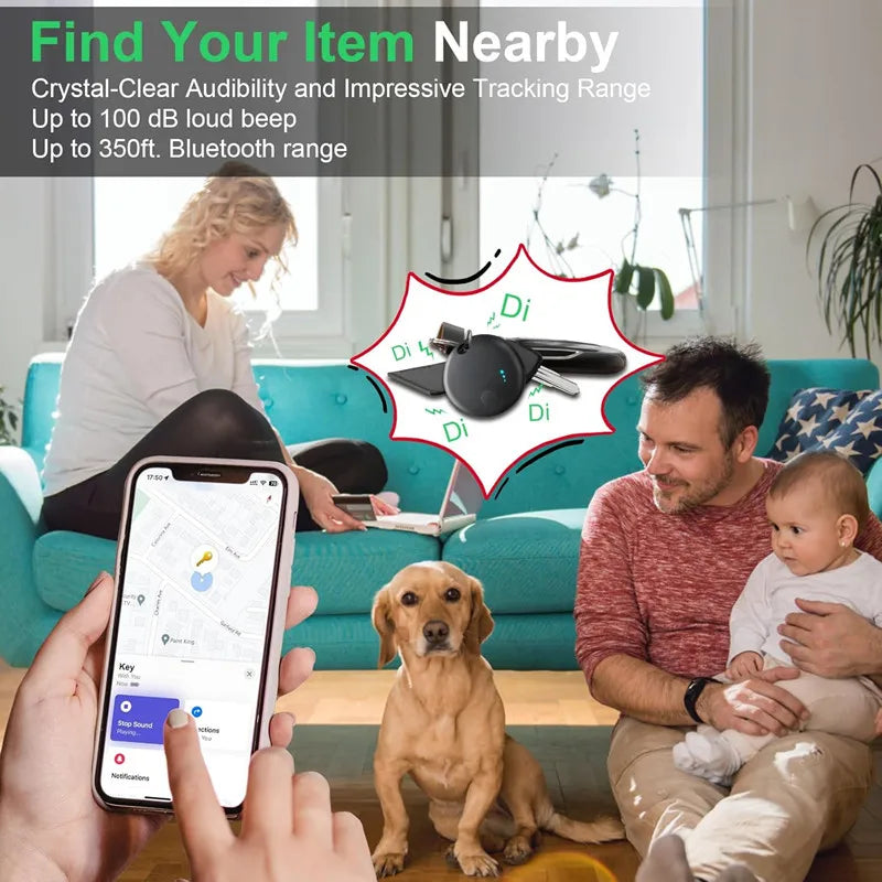 Air Tracker Smart Bluetooth Tracker Tag Works with IOS Find My APP Tracking Locator  Device Anti-lost Item Finder for keys bag
