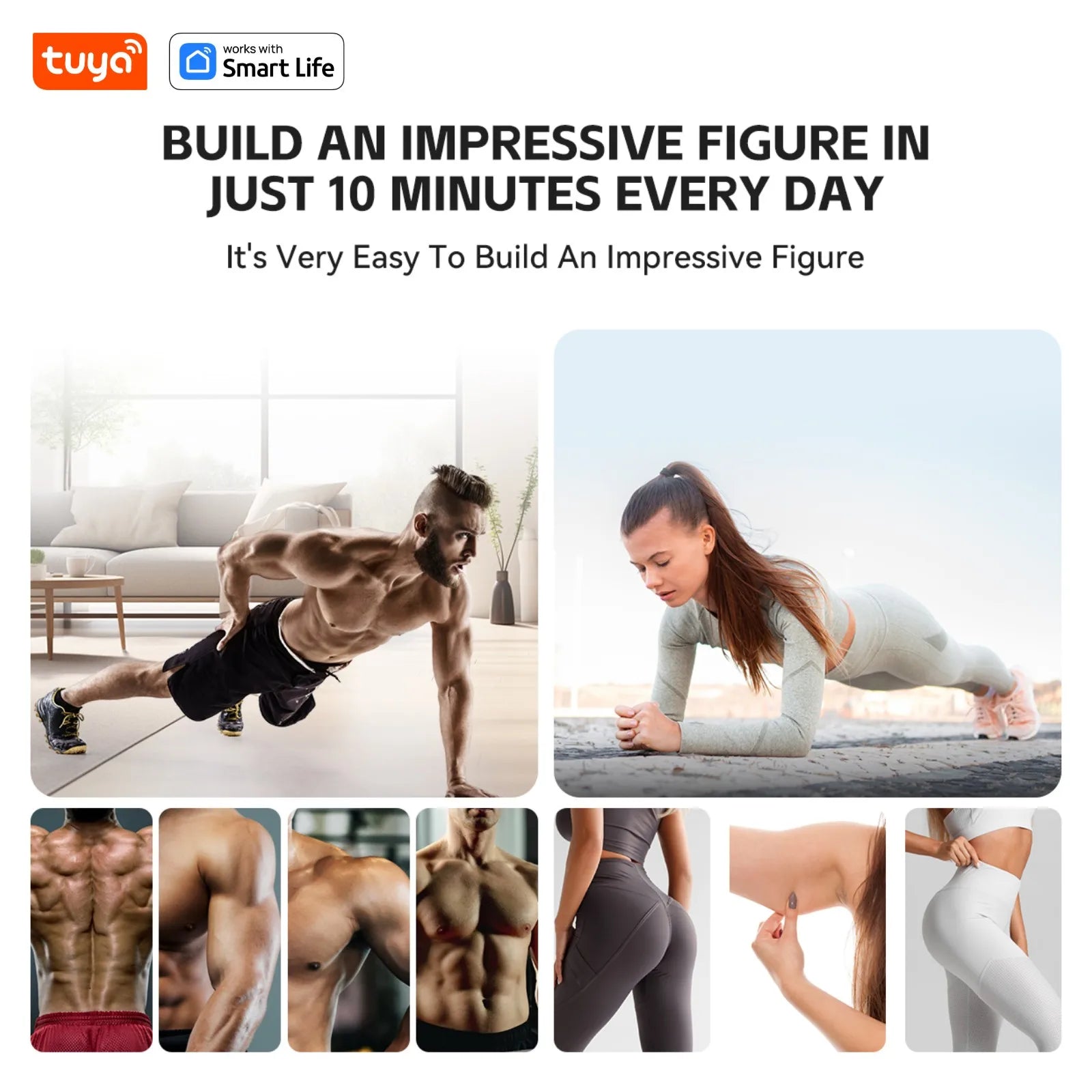 AI Fitness Board Pro with Smart Counter | Intelligent Push Up Trainer with LCD Display | Home Workout Equipment