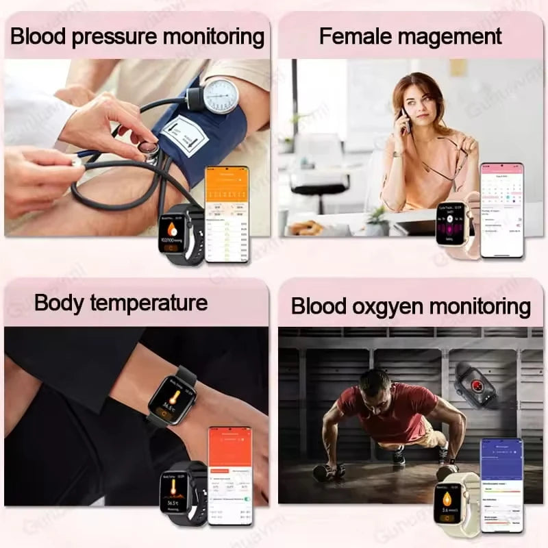 2025 Fashion New For Xiaomi AI Diagnosis NFC Smart Watch Men Women Blood Pressure Heart Rate IP68 Waterproof Health Track watch