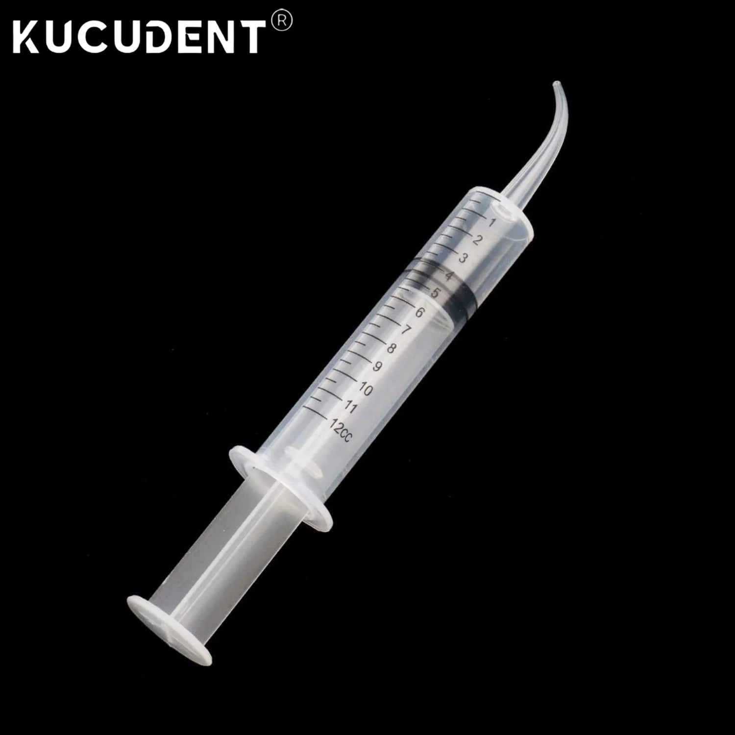 5pcs Dental Irrigation Syringe With Curved Tip 12ml Tip Diameter 1.9mm Disposable Impression Syringes for Dentist Use Oral Care