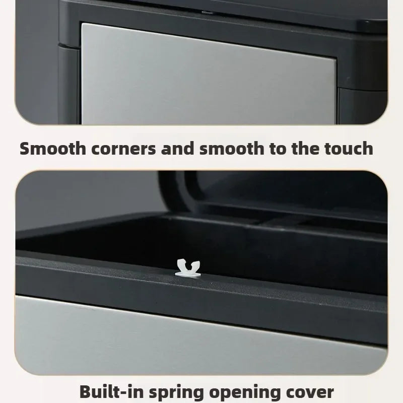 Food Plastic Waste Bins Anti Odor Recycling Large Trash Bin Rectangular Tissue Trash Can Storage Kitchen Wastebasket Toilet