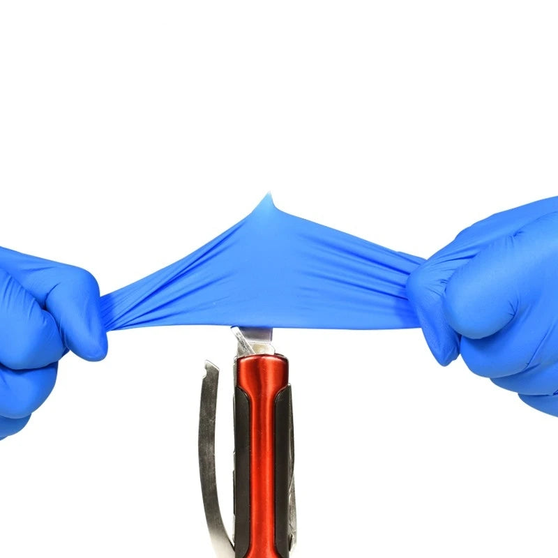 20/50/100PCS Nitrile Gloves Disposable Blue 4mil Latex Free Auto Safety Protective Gloves Thick Industrial Mechanic Work Gloves