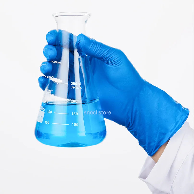 Lab gloves chemical nitrile gloves acid and alkali resistant rubber latex waterproof disposable 10/20/50/100Pcs