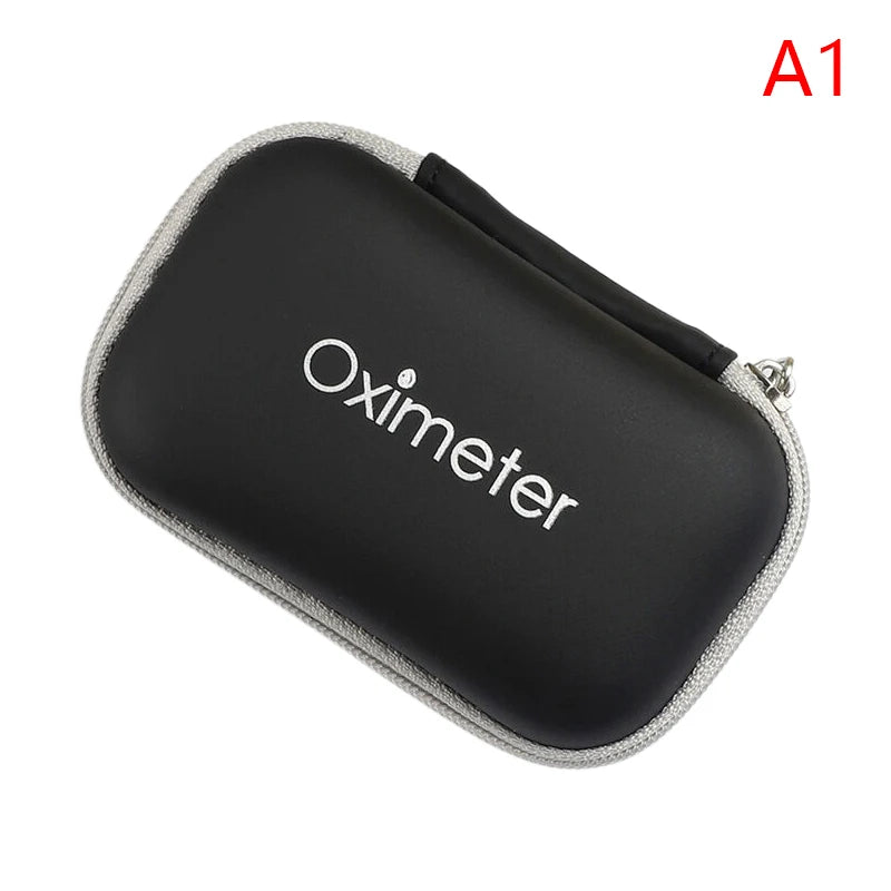 Pulse Oximeter Monitor Finger Pulse Oxymeter Digital Oxygen Meter Zipper Bag
