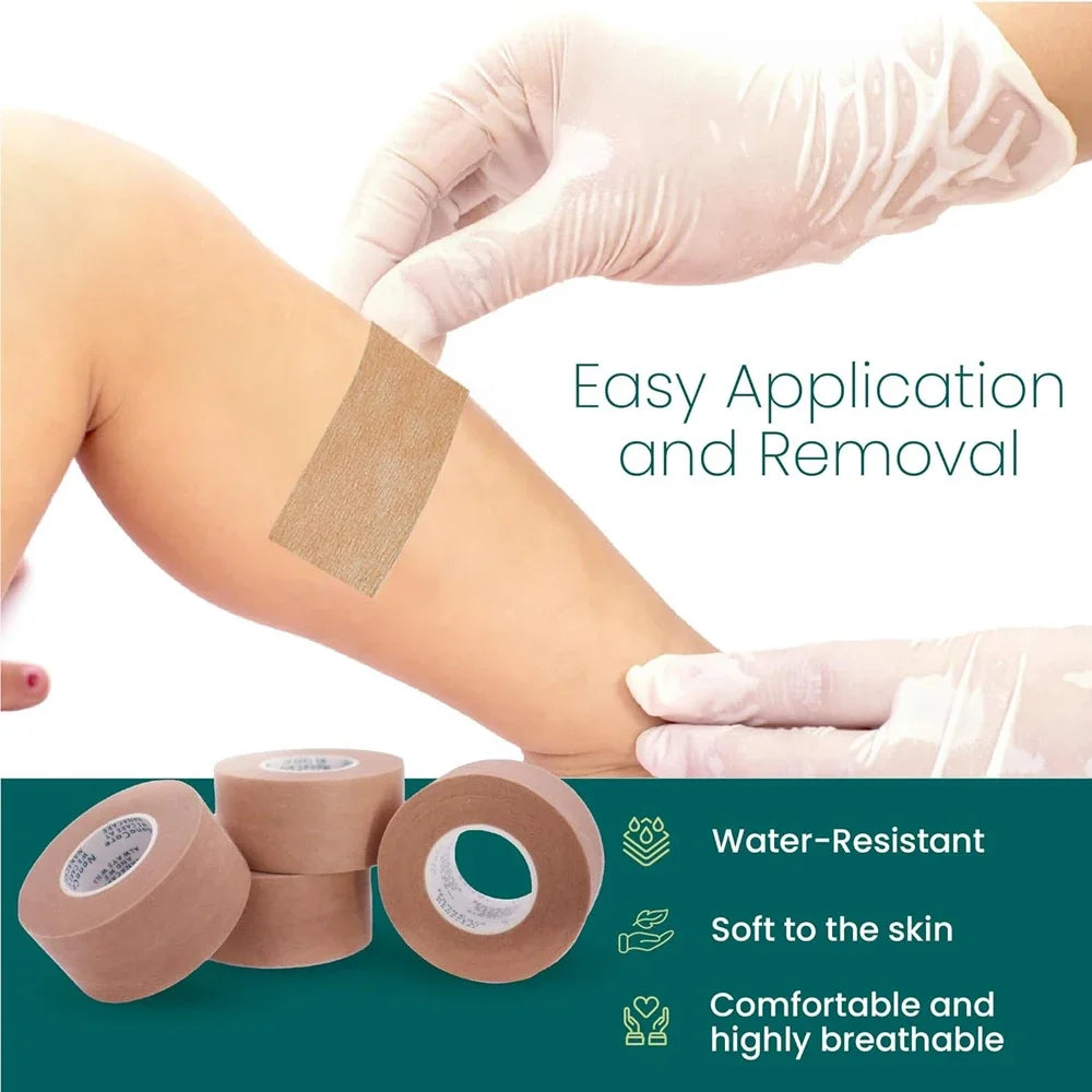 10Rolls Micropore Tape, Breathable Paper Tape, Latex-Free Paper Surgical Tape, Individually Boxed Paper Bandage Tape Rolls