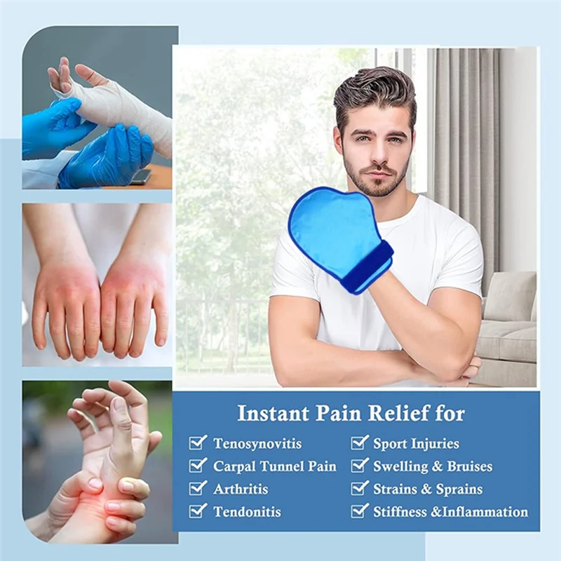 Hand Ice Pack Gloves 2 Pack Full Cold Therapy For Pain Relief, Gel For Chemotherapy Neuropathy