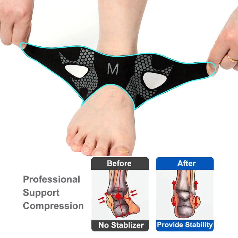1PCS Ankle Sleeve Support Brace for Swelling Reduction, Stabilizing, Pain Relief, Sprains, Strains, Sore Joint, Arthritis