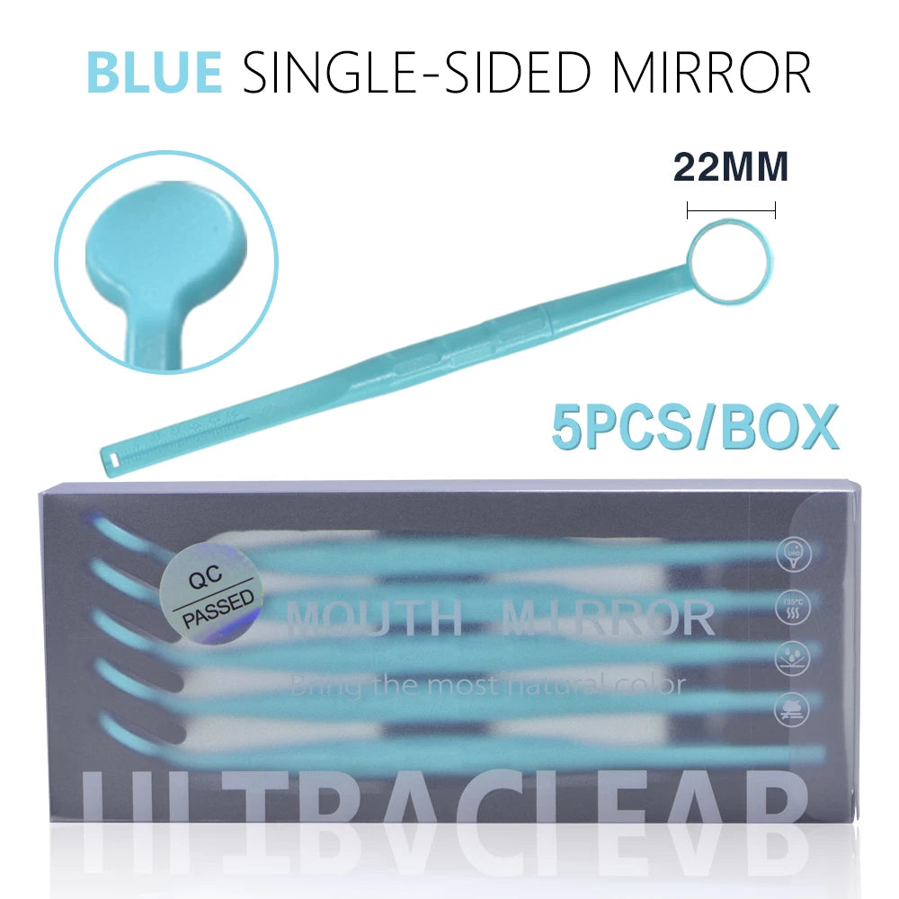 5 PCS Dental Mirror Anti-fog High Definition Oral Mirror for Teeth Examination Single Sided and Double Sided Mirror 18 22 24mm
