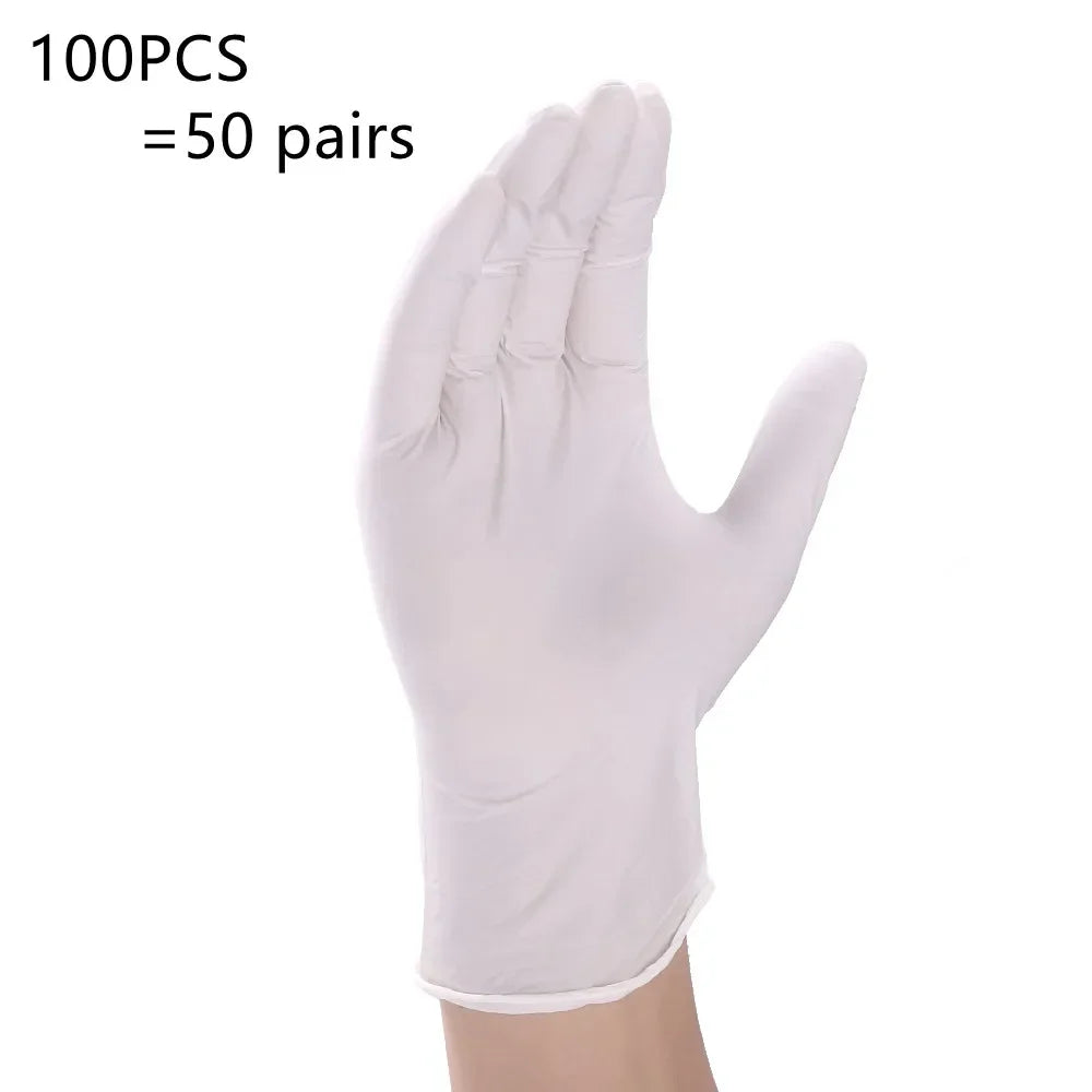 Disposable Blue Nitrile Rubber Gloves, 100pcs, Waterproof, Durable, Protective for Housework, Dishwashing and Kitchen Use