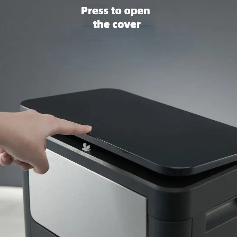 Food Plastic Waste Bins Anti Odor Recycling Large Trash Bin Rectangular Tissue Trash Can Storage Kitchen Wastebasket Toilet