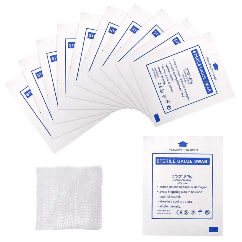 30pcs Sterile Gauze Pads for Wound Dressing Disposable Absorbent Cotton Wound Care Pads First Aid Gauze Swab