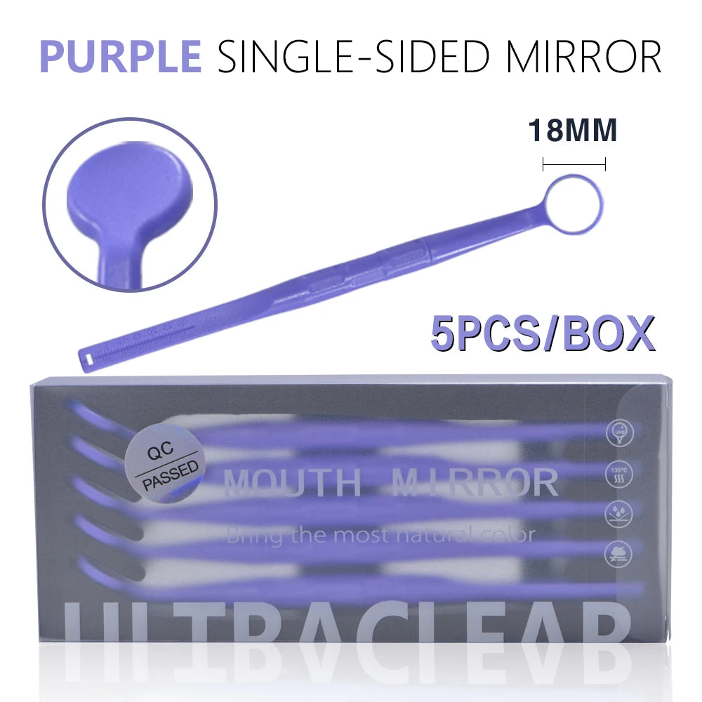 5 PCS Dental Mirror Anti-fog High Definition Oral Mirror for Teeth Examination Single Sided and Double Sided Mirror 18 22 24mm