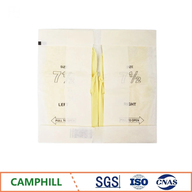 Wholesale 11-inch disposable sterilized latex gloves Sterile rooms, Food industry, Laboratory powder-free pitted surface gloves
