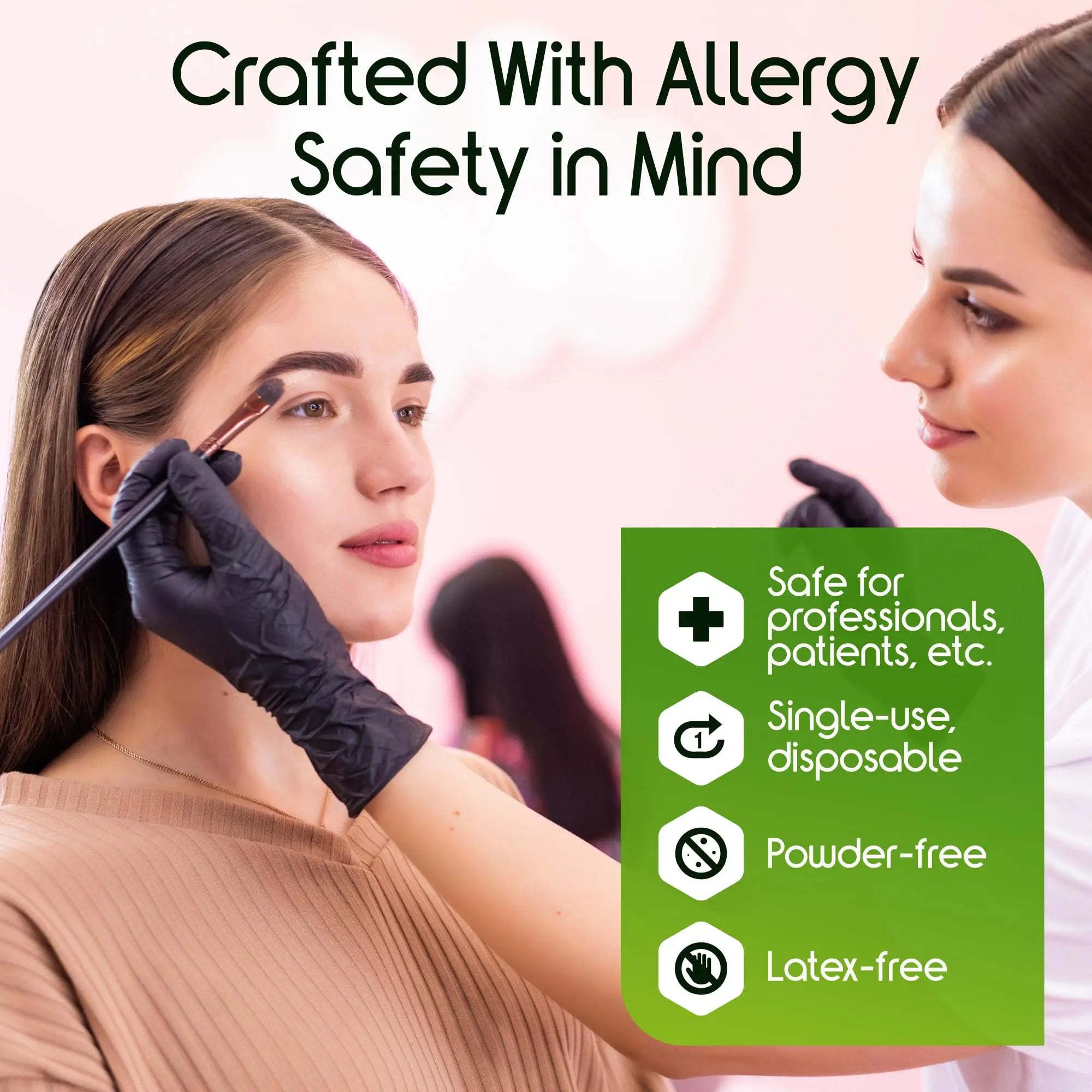 6 Mil Black Nitrile Gloves - Heavy Duty, Chemical Resistant, Disposable - for Medical, Cleaning, Cooking, Industrial (100 Pcs)