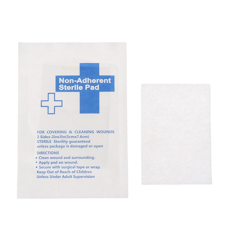 10Pcs Waterproof Gauze Pad Non-adherent Pad First Aid Kit Wound Dressing Tapes Sterile Medical Gauze Pad