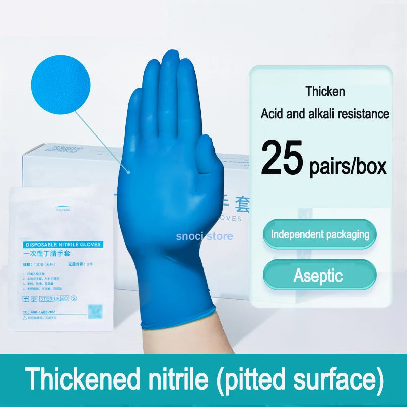 Lab gloves chemical nitrile gloves acid and alkali resistant rubber latex waterproof disposable 10/20/50/100Pcs