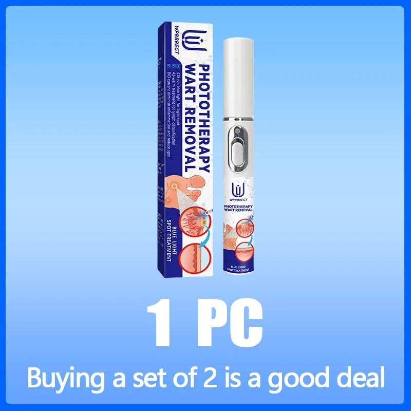 Home Wart Removal Kit - Safe and Harmless - Blue Light Therapy - Combo Pack Offer