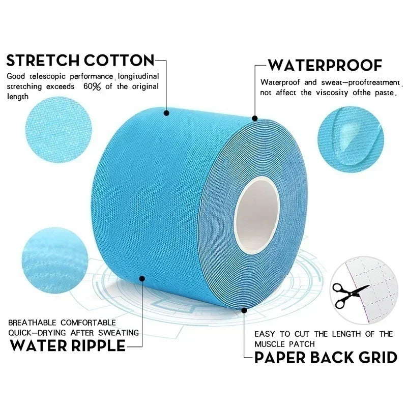 Elastic Adhesive Tape Sports Muscle Tape Bandage Care Kinesiology First Aid Tape Muscle Injury Relieve Knee Muscle Pain Support