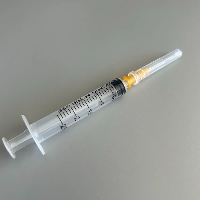 50Pcs Disposable Plastic Syringes with 1ml/2ml/5ml Individually Packaged Sterile